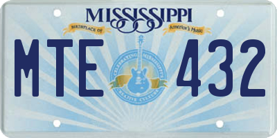 MS license plate MTE432