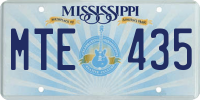 MS license plate MTE435