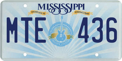 MS license plate MTE436