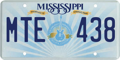 MS license plate MTE438
