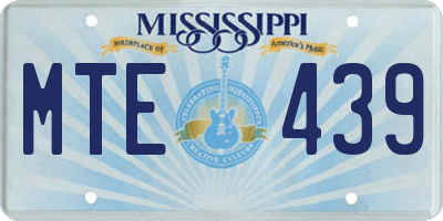 MS license plate MTE439