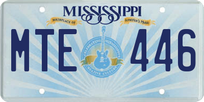 MS license plate MTE446