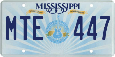 MS license plate MTE447
