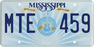 MS license plate MTE459