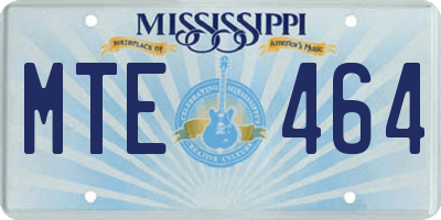 MS license plate MTE464