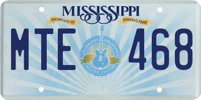 MS license plate MTE468