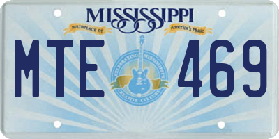 MS license plate MTE469
