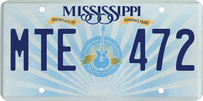 MS license plate MTE472