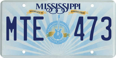 MS license plate MTE473