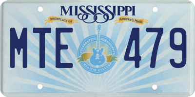 MS license plate MTE479