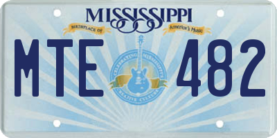 MS license plate MTE482