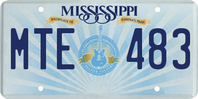 MS license plate MTE483