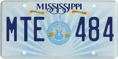 MS license plate MTE484