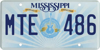 MS license plate MTE486