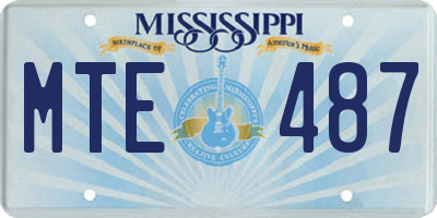 MS license plate MTE487