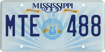 MS license plate MTE488