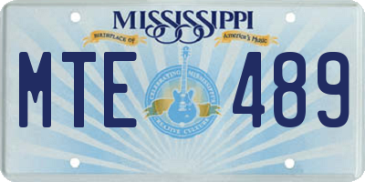 MS license plate MTE489