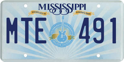MS license plate MTE491