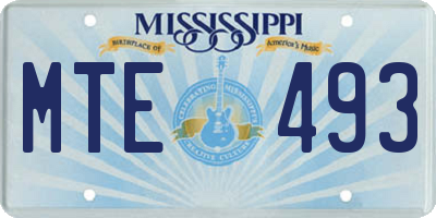 MS license plate MTE493