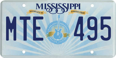 MS license plate MTE495