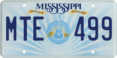 MS license plate MTE499