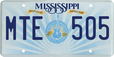 MS license plate MTE505