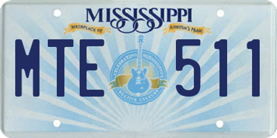 MS license plate MTE511