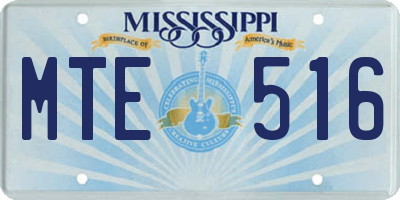 MS license plate MTE516