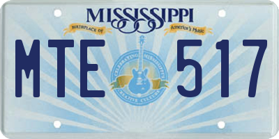 MS license plate MTE517