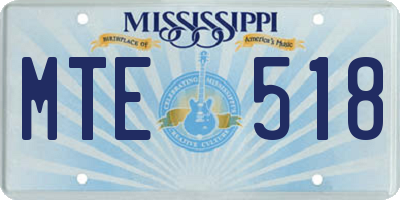 MS license plate MTE518