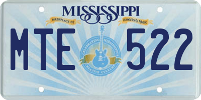 MS license plate MTE522