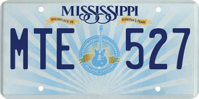 MS license plate MTE527