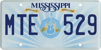 MS license plate MTE529