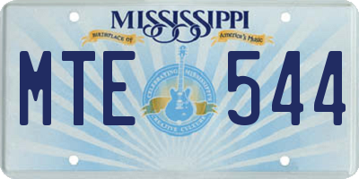 MS license plate MTE544