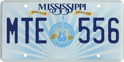 MS license plate MTE556