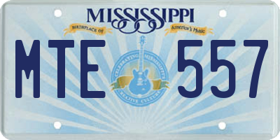 MS license plate MTE557