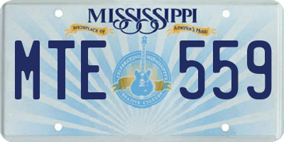 MS license plate MTE559