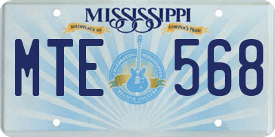 MS license plate MTE568