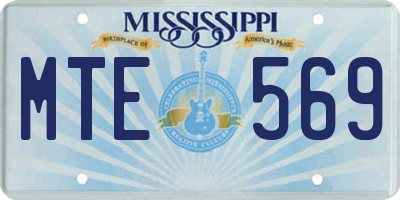 MS license plate MTE569