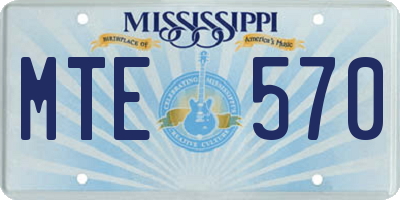 MS license plate MTE570