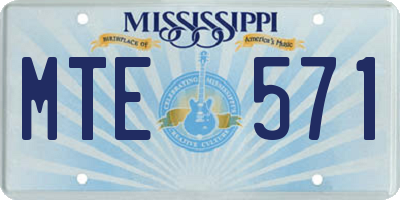 MS license plate MTE571
