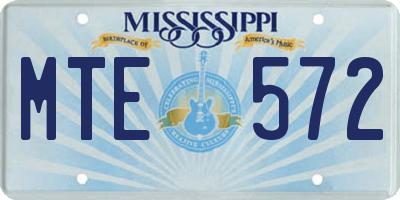 MS license plate MTE572