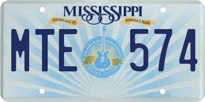 MS license plate MTE574