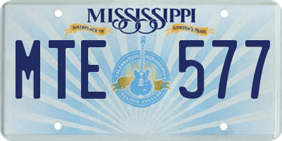 MS license plate MTE577