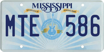 MS license plate MTE586