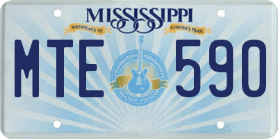 MS license plate MTE590