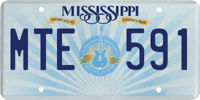 MS license plate MTE591