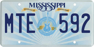 MS license plate MTE592