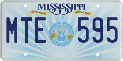MS license plate MTE595