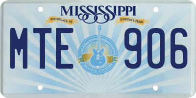 MS license plate MTE906